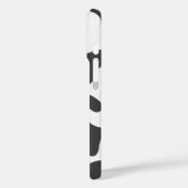 モダン名前をカスタムする牛プリント白黒 Case-Mate iPhoneケース (裏面 / 左)