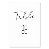 モダン名前をカスタムする結婚白黒 テーブルナンバー (正面)