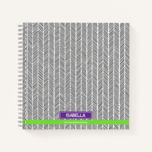 モダン名前をカスタムする | トラベパーソナライズされたル ノートブック (正面)