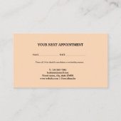 モダン名前アドレス文字の予定を追加 予約カード (裏面)