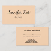 モダン名前アドレス文字の予定を追加 予約カード (正面/裏面)