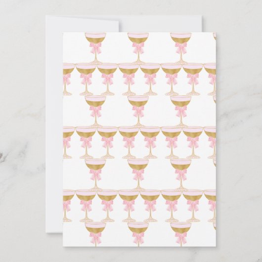 モダン名門私立校風の真珠とプロセッコ母の日パーティー 招待状 (裏面)