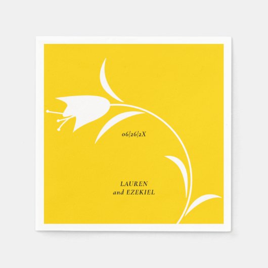 モダン唇結婚の スタンダードカクテルナプキン (正面)