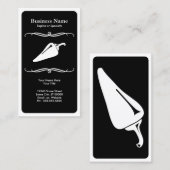 モダン唐辛子:黒白 名刺 (正面/裏面)