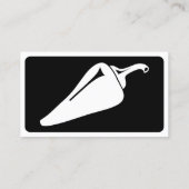 モダン唐辛子:黒白 名刺 (裏面)