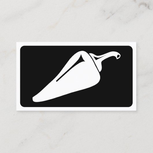 モダン唐辛子：黒白 名刺 (裏面)