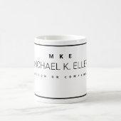 モダン商号白 コーヒーマグカップ (中央)