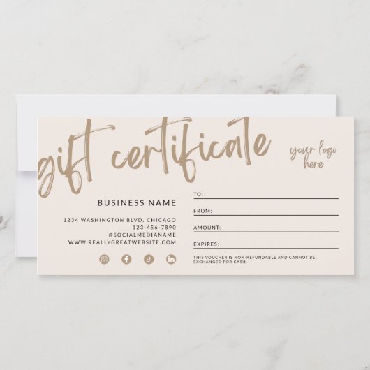 モダン商品券 (裏面)