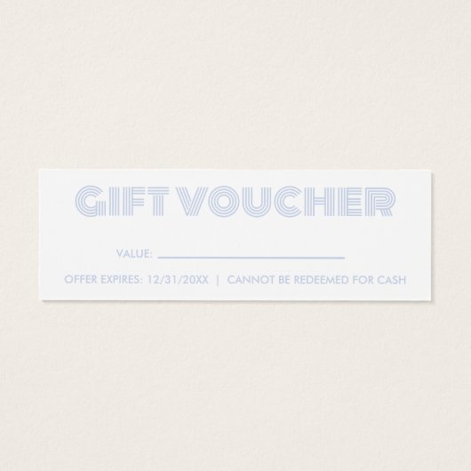 モダン商品券 (裏面)