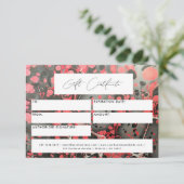 モダン商品券(黒い赤大理石) (スタンド正面)