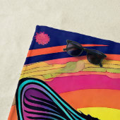 モダン善猫 ビーチタオル (インサイチュ)