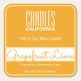 モダン四角縁どシンプルオレンジ色キャンドル スクエアシール