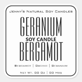 モダン四角縁どシンプルプレーン白キャンドル スクエアシール