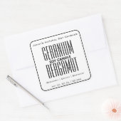 モダン四角縁どシンプルプレーン白キャンドル スクエアシール (封筒)