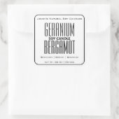 モダン四角縁どシンプルプレーン白キャンドル スクエアシール (バッグ)