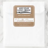 モダン四角縁どシンプルライトブラウン スクエアシール (バッグ)