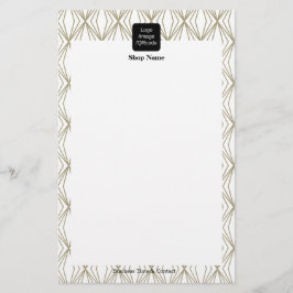 モダン図形パターンメニュー白 チラシ