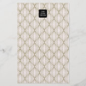 モダン図形パターンメニュー白 チラシ (裏面)