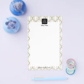 モダン図形パターンメニュー白 チラシ (シングル)