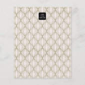 モダン図形パターンメニュー白 チラシ (裏面)