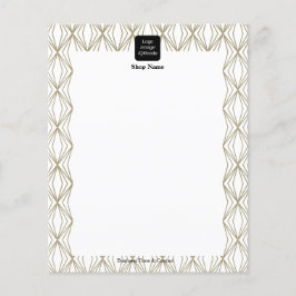 モダン図形パターンメニュー白 チラシ