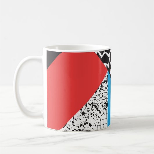 モダン図形:抽象芸術シームレススタイル コーヒーマグカップ (左)