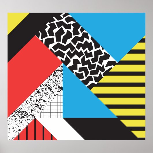 モダン図形:抽象芸術シームレススタイル ポスター (正面)