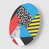 モダン図形:抽象芸術シームレススタイル ラージ壁時計 (傾斜)