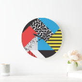 モダン図形:抽象芸術シームレススタイル ラージ壁時計 (ホーム)