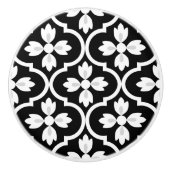 モダン地中海のスペインのクラシック白 セラミックノブ (正面)