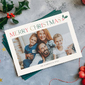 モダン型カラフル写真クリスマス磁気カード