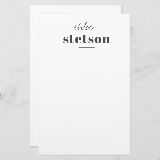 モダン型パーソナライズされた文具 便箋 (正面/裏面)