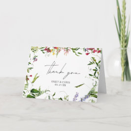 モダン夏の野結婚花 カード