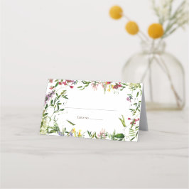 モダン夏の野結婚花 プレイスカード