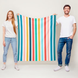 モダン夏数々の色の垂直ストライプ色 フリースブランケット