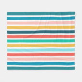 モダン夏数々の色の垂直ストライプ色 フリースブランケット (正面(横))