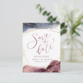 モダン夕暮れ水彩幾何学保存日 ポストカード (スタンド正面)