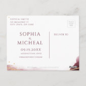 モダン夕暮れ水彩幾何学保存日 ポストカード (裏面)