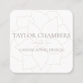 モダン多肉シンプル スクエア名刺 (正面)