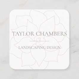 モダン多肉シンプル スクエア名刺