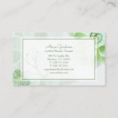 モダン多肉植物名刺 名刺 (裏面)