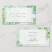 モダン多肉植物名刺 名刺 (正面/裏面)