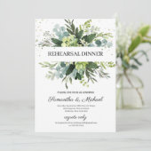モダン多肉葉花模様リハーサル 招待状 (スタンド正面)