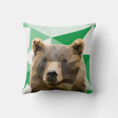 モダン多角形ブラウンベアカスタム クッション (裏面)