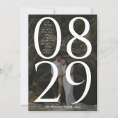 モダン大はっきりした日付の背景 セーブザデート (正面)