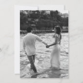 モダン大はっきりした日付の背景 セーブザデート (裏面)