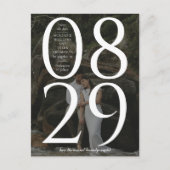 モダン大はっきりした日付写真の背救景D 案内ポストカード (正面)