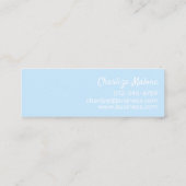 モダン大シンプルきなHELLO SCRIPT独自のロゴブルー スキニー名刺 (裏面)