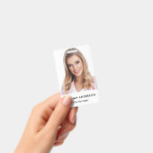 モダン大型写真社員QR IDバッジ バッジ (手持ち)