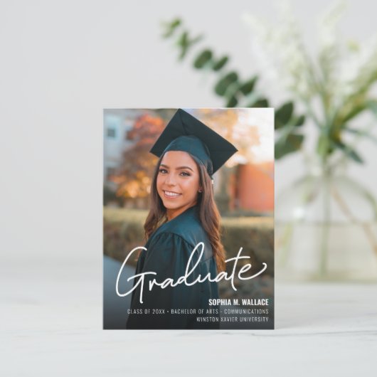 モダン大学大学院写真学年卒業 案内状 (スタンド正面)